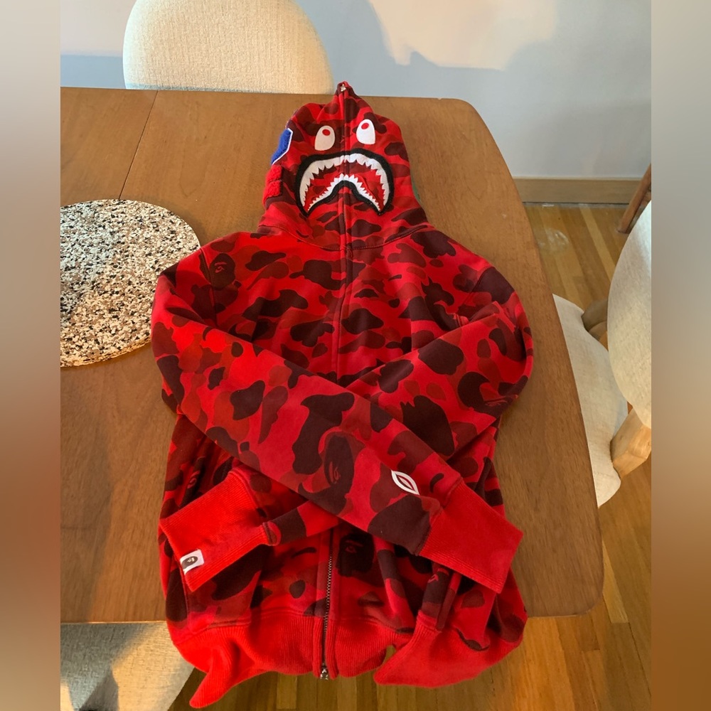 red bape hoodie